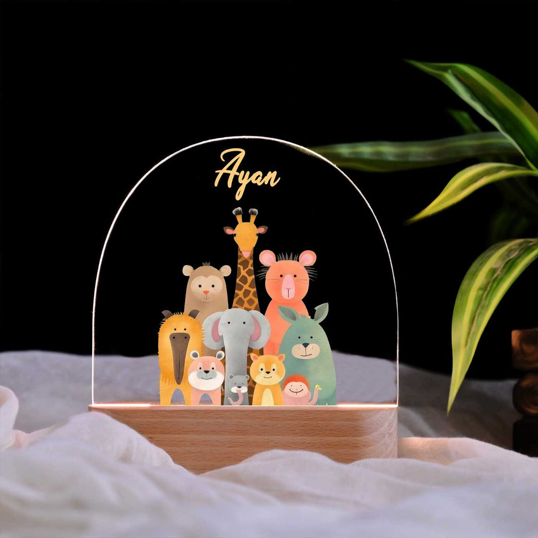 Personalized Cute Animals Acrylic LED Table Lamp