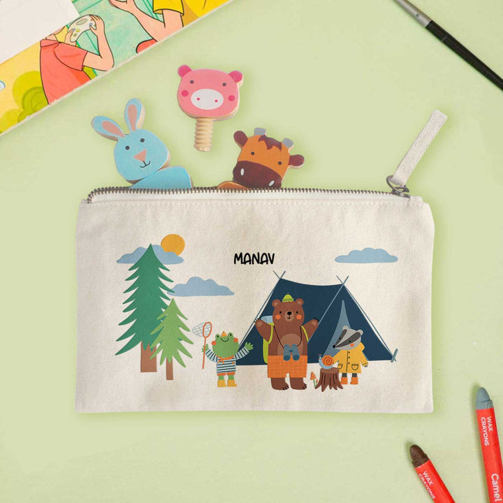 Personalized Into The Wild Theme Cotton Pencil Pouch