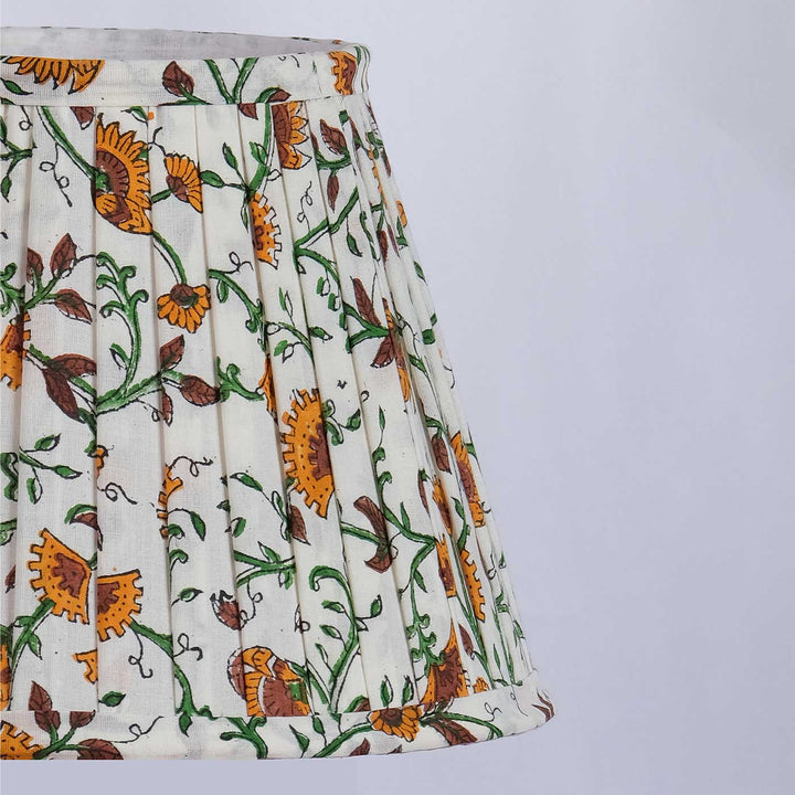 Marigold Pleated Floral Empire Lampshade