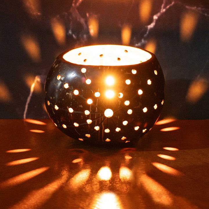 Starlight Coconut Shell Tealight Holder