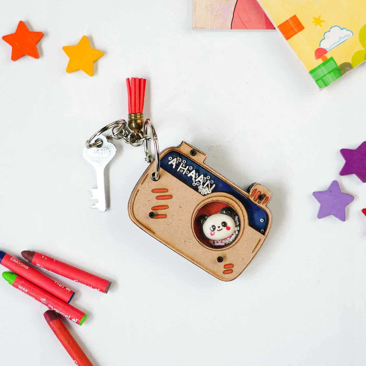 Personalized Camera Shaped Keychain For Kids