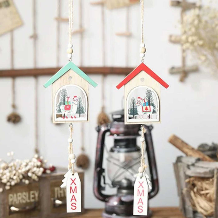 Handmade Llama Wooden Ornaments For Christmas Tree Decoration | Set Of 2