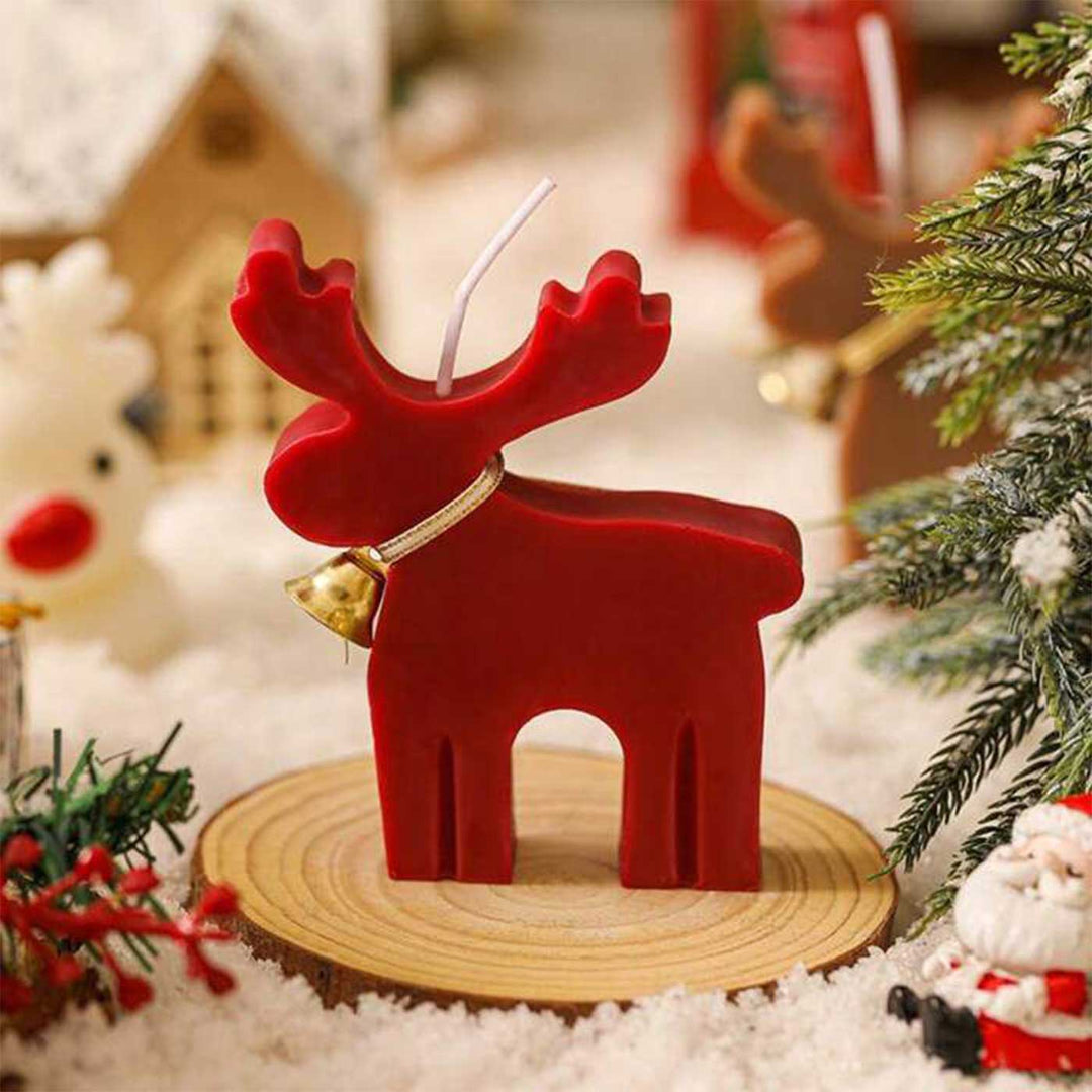 Handmade Reindeer'S Winter Delight Soy Wax Candle For Christmas Decoration