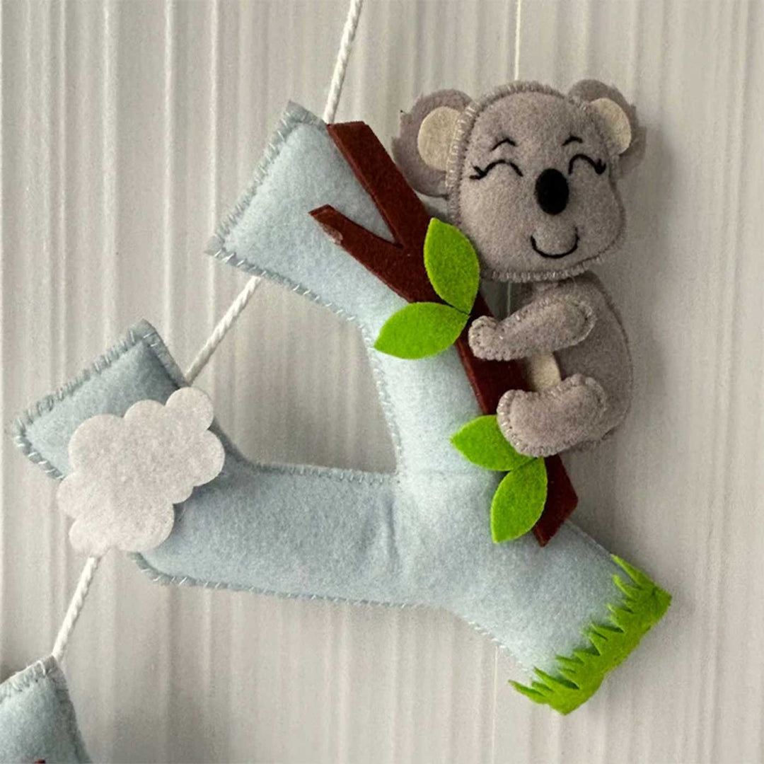 Personalized Cuddly Koala Felt Bunting / Garland For Kids