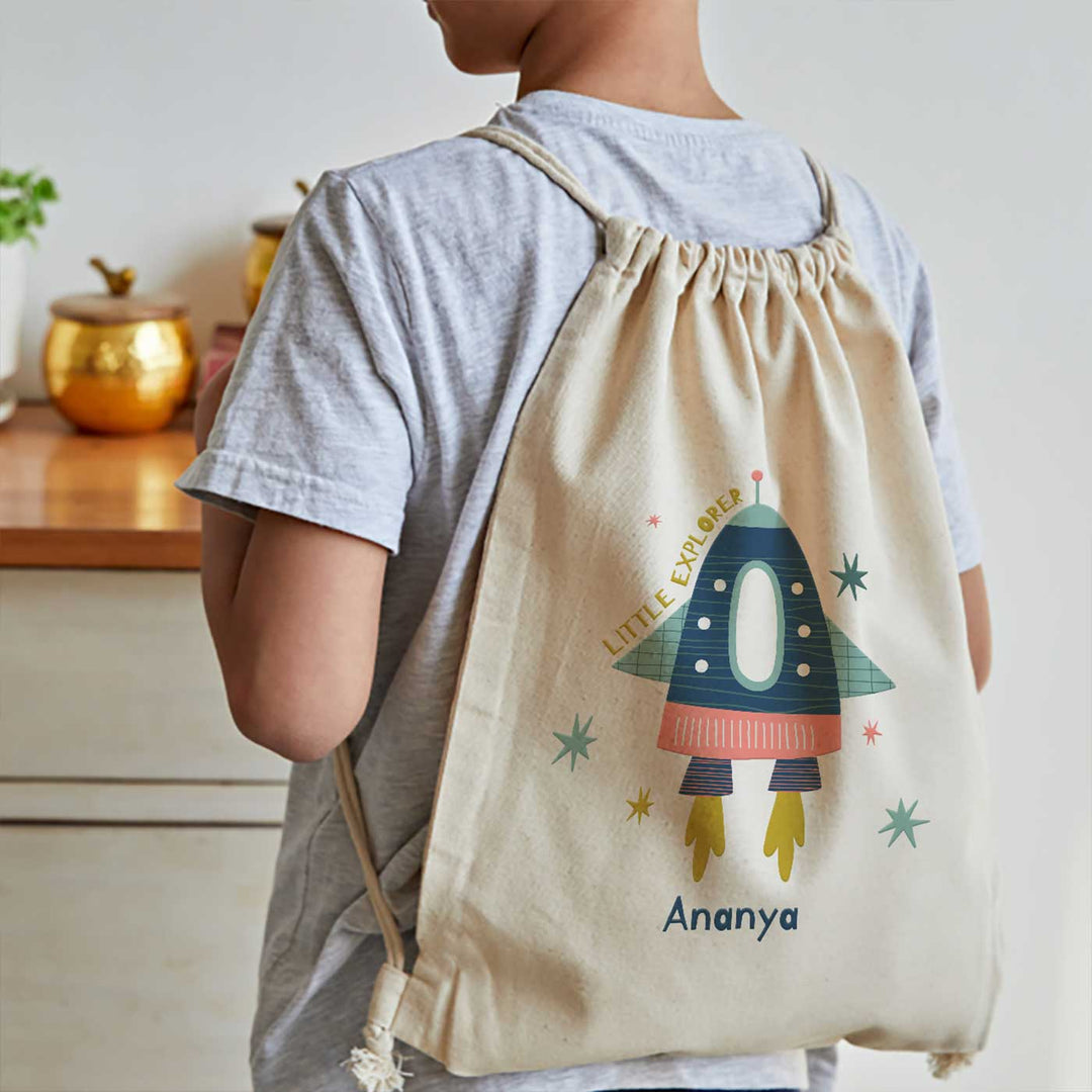 Personalized Space Explorer Theme Cotton Backpack