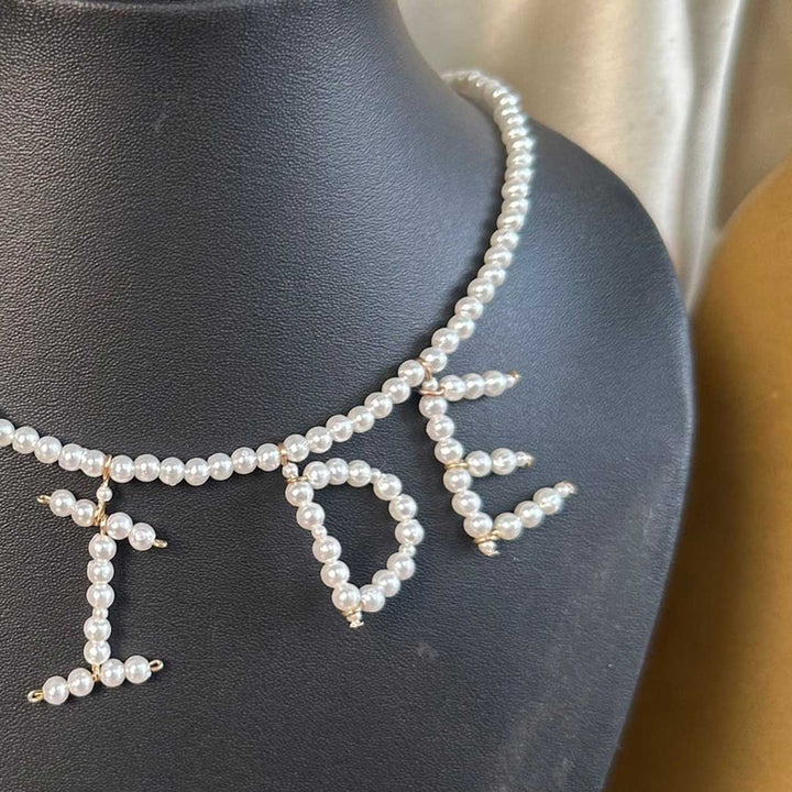 Handmade Pearl "Bride" Statement Necklace