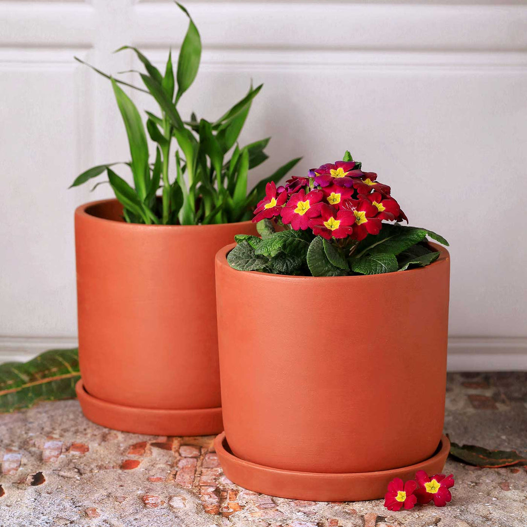 Handmade Large 8 Inch Autumn Planter Terracotta Planter Pot