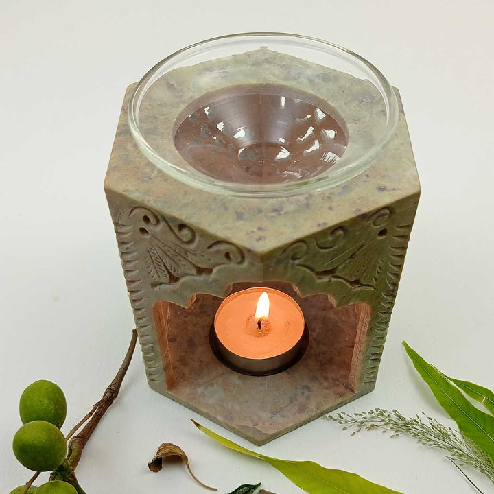 Handmade Jahm Soapstone Aroma Diffuser