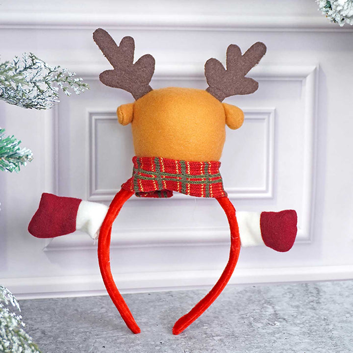 3D Rudolf Reindeer Theme Kids Hairband | Secret Santa Gift Ideas