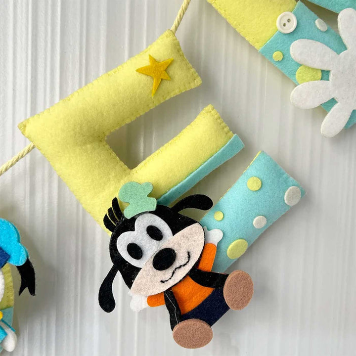 Personalized Mickey'S Clubhouse Felt Bunting / Garland For Kids