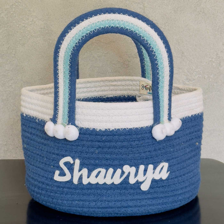 Personalized Handmade Rainbow Basket For Kids