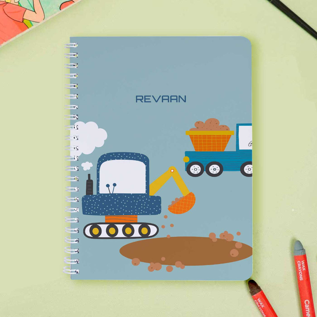 Personalized Let'S Build Theme Spiral Bound Notebook | 60 Pages