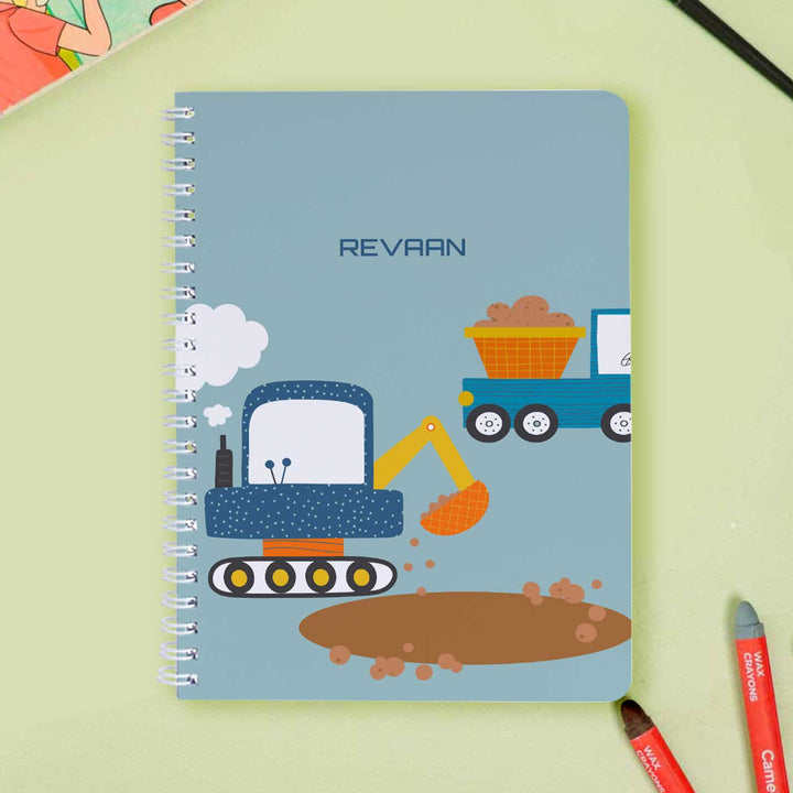 Personalized Let'S Build Theme Spiral Bound Notebook | 60 Pages