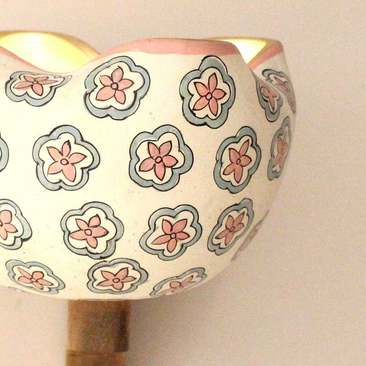 Handmade Classy Hand Painted Terracotta Wall Lamp