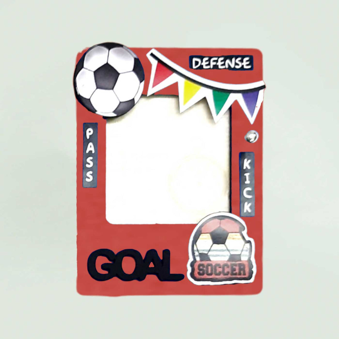 Handmade Soccer Theme Photo Magnet For Kids