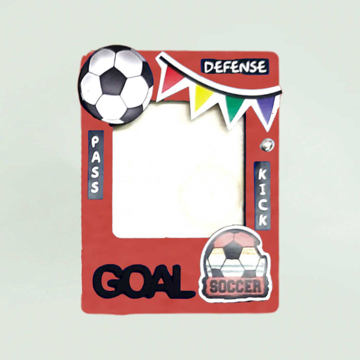 Handmade Soccer Theme Photo Magnet For Kids