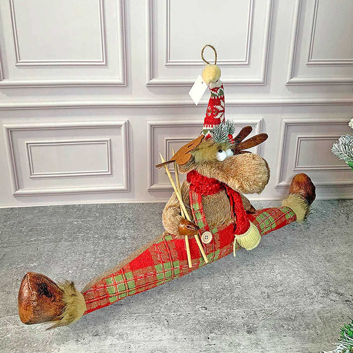 Split Reindeer Christmas Decoration For Home And Office Woolen Decor For Christmas Table Decoration