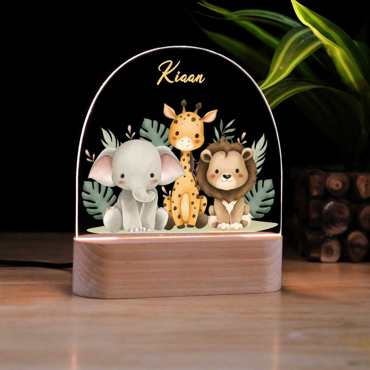 Personalized Jungle Theme Acrylic LED Table Lamp