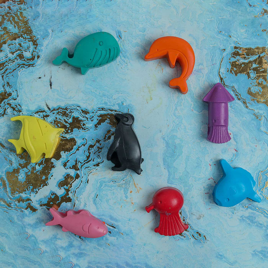 Handmade Non-Toxic Under the Sea Crayons | Set Of 8