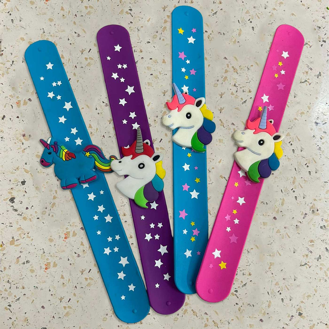 Handmade Unicorn Head Slap Band Kids Rakhi With Roli Chawal