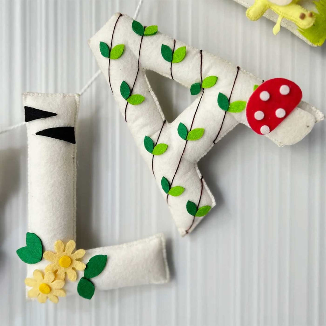 Personalized Happy Forest Felt Bunting / Garland For Kids