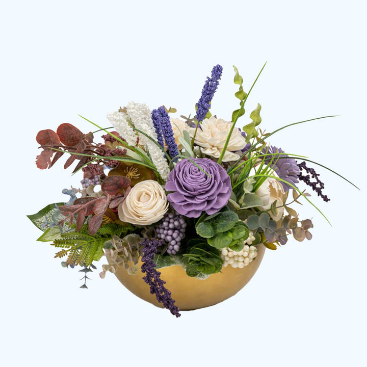 Handmade Purple Majestic Shola Flower Centerpiece