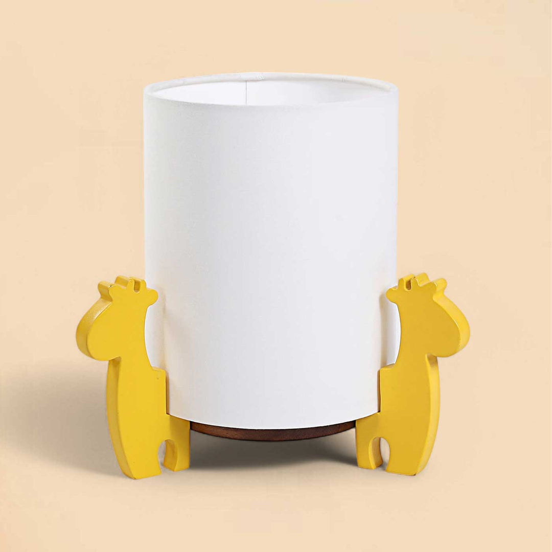 Handmade Giraffe Theme Wooden Table Lamp For Kids