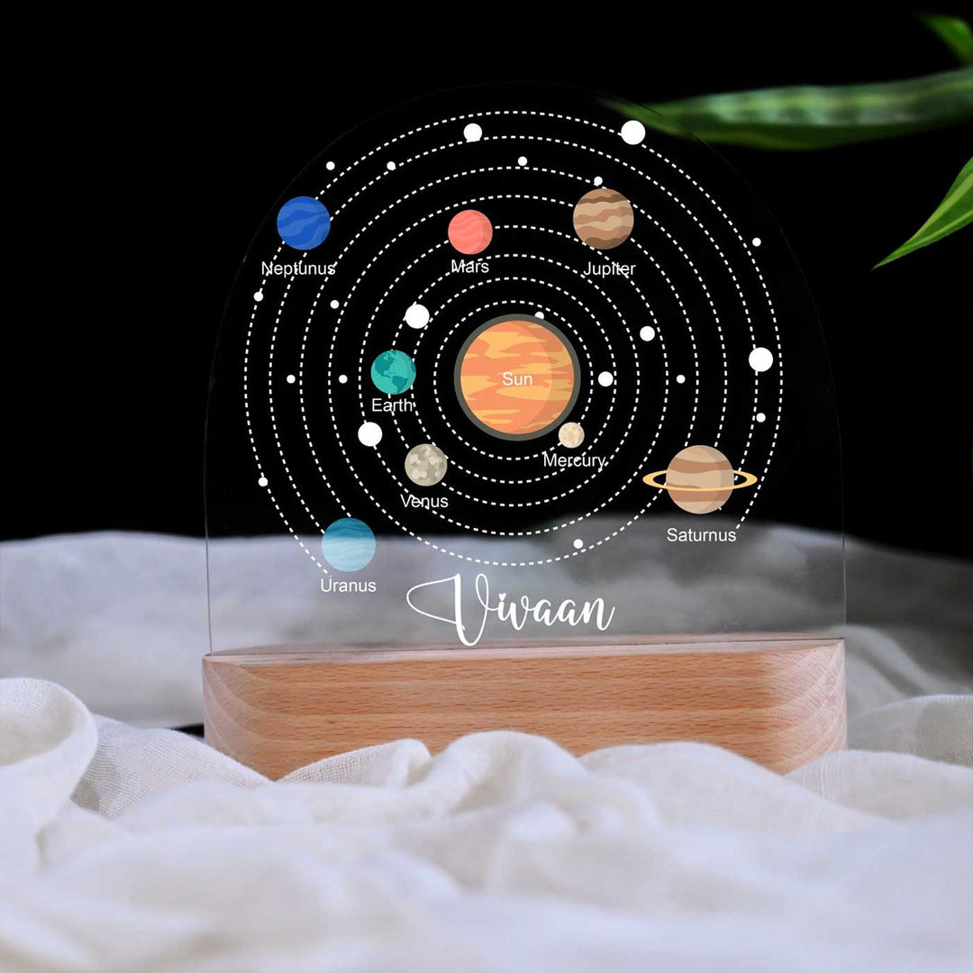 Personalized Solar System Theme Acrylic LED Table Lamp