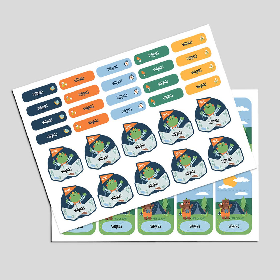 Personalized Into The Wild Theme Sticker Sheet | 40 Stickers