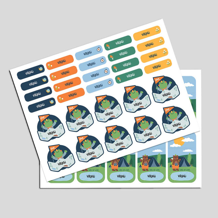 Personalized Into The Wild Theme Sticker Sheet | 40 Stickers