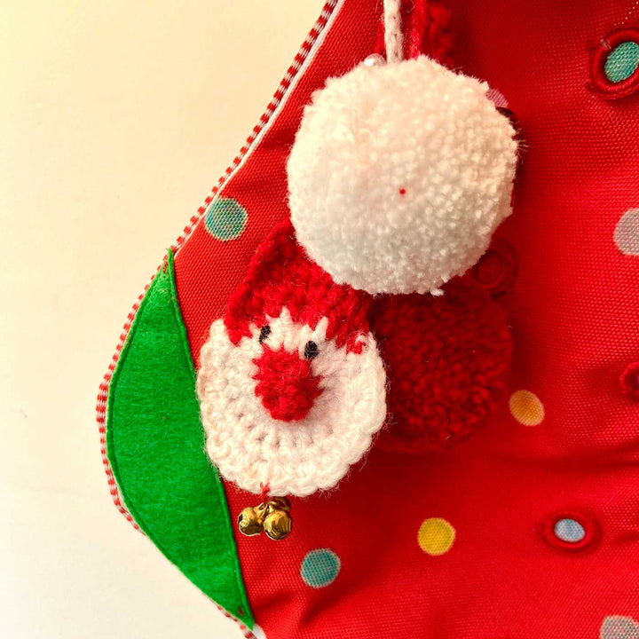 Personalized Red Cotton Stocking For Christmas Decoration