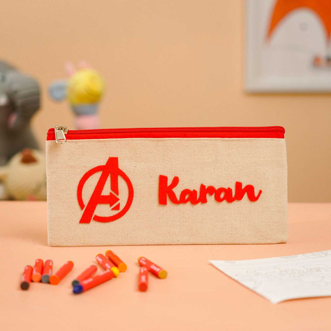 Personalized Avengers Theme Stationary Pouch