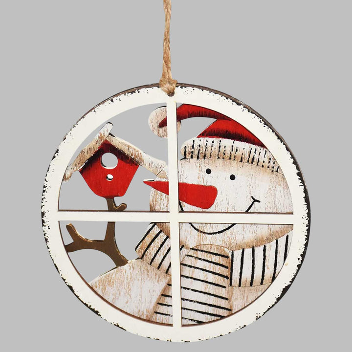 Handmade Peek-A-Boo Wooden Ornaments For Christmas Tree Decoration