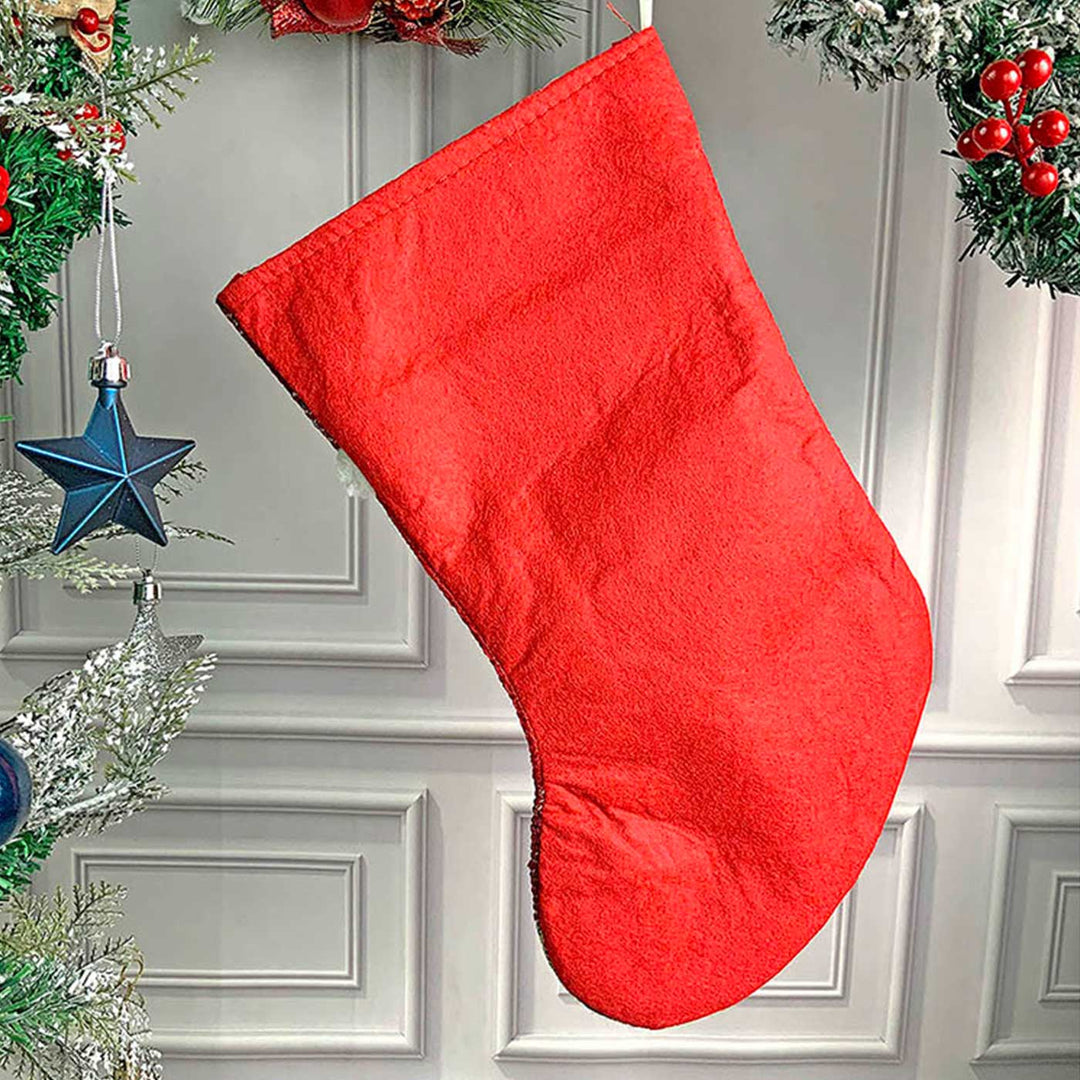 Handmade Flying Santa Woolen Stockings For Christmas Decoration