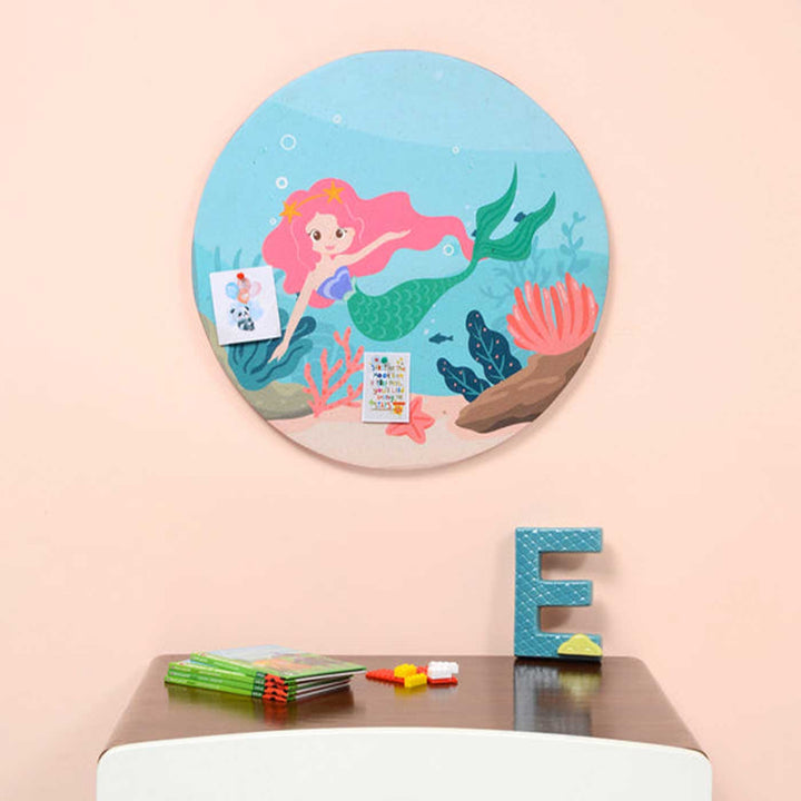 Handmade Mermaid Theme Wooden Pinboard For Kids