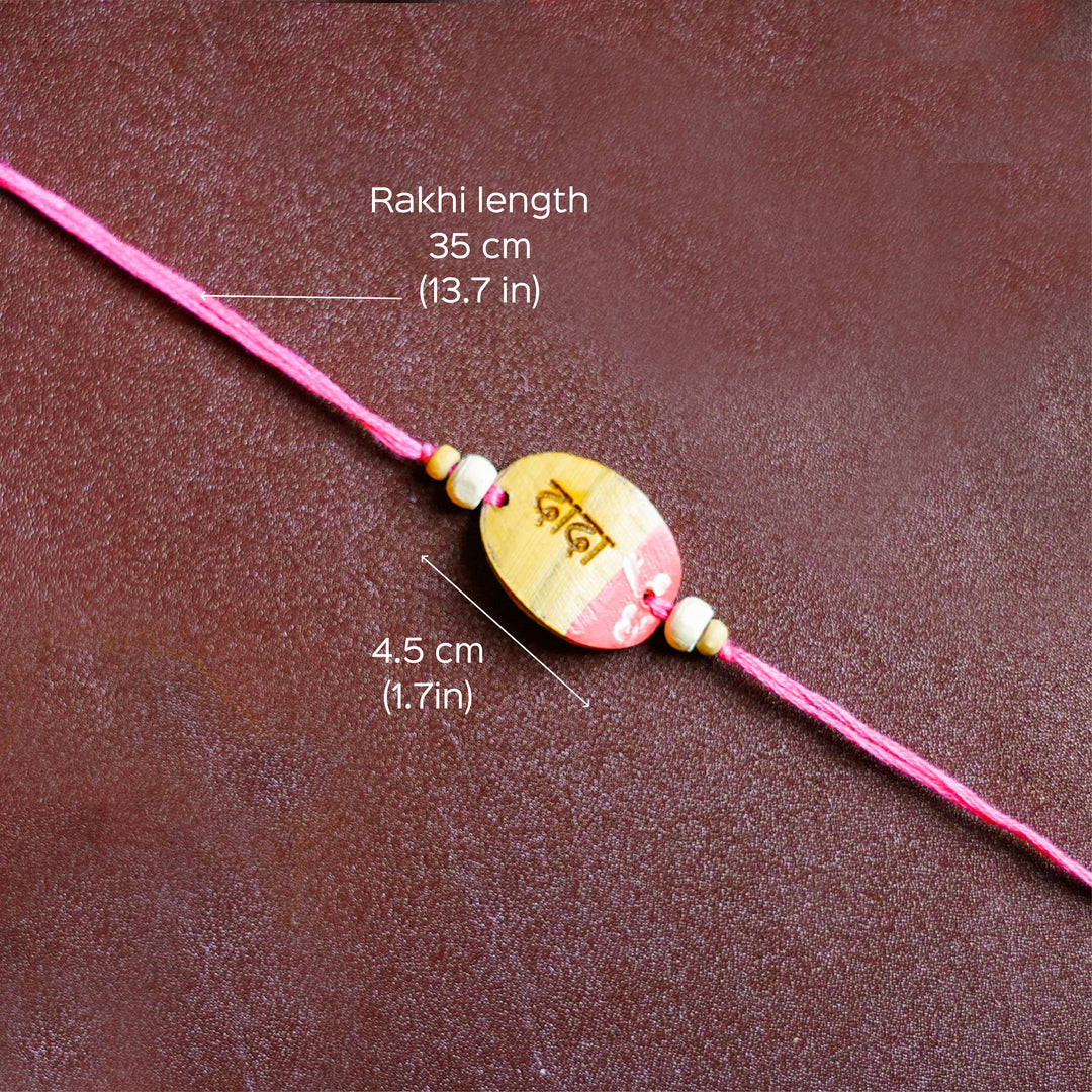 Handcrafted Eco Friendly Bamboo Rakhi | Set of 4