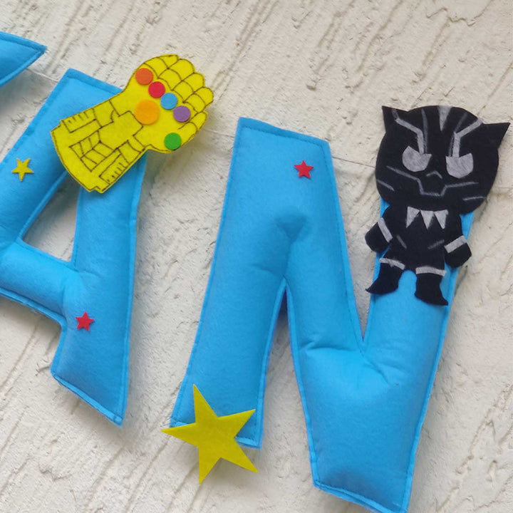 Handcrafted Personalized Avenger Superhero Bunting For Kids