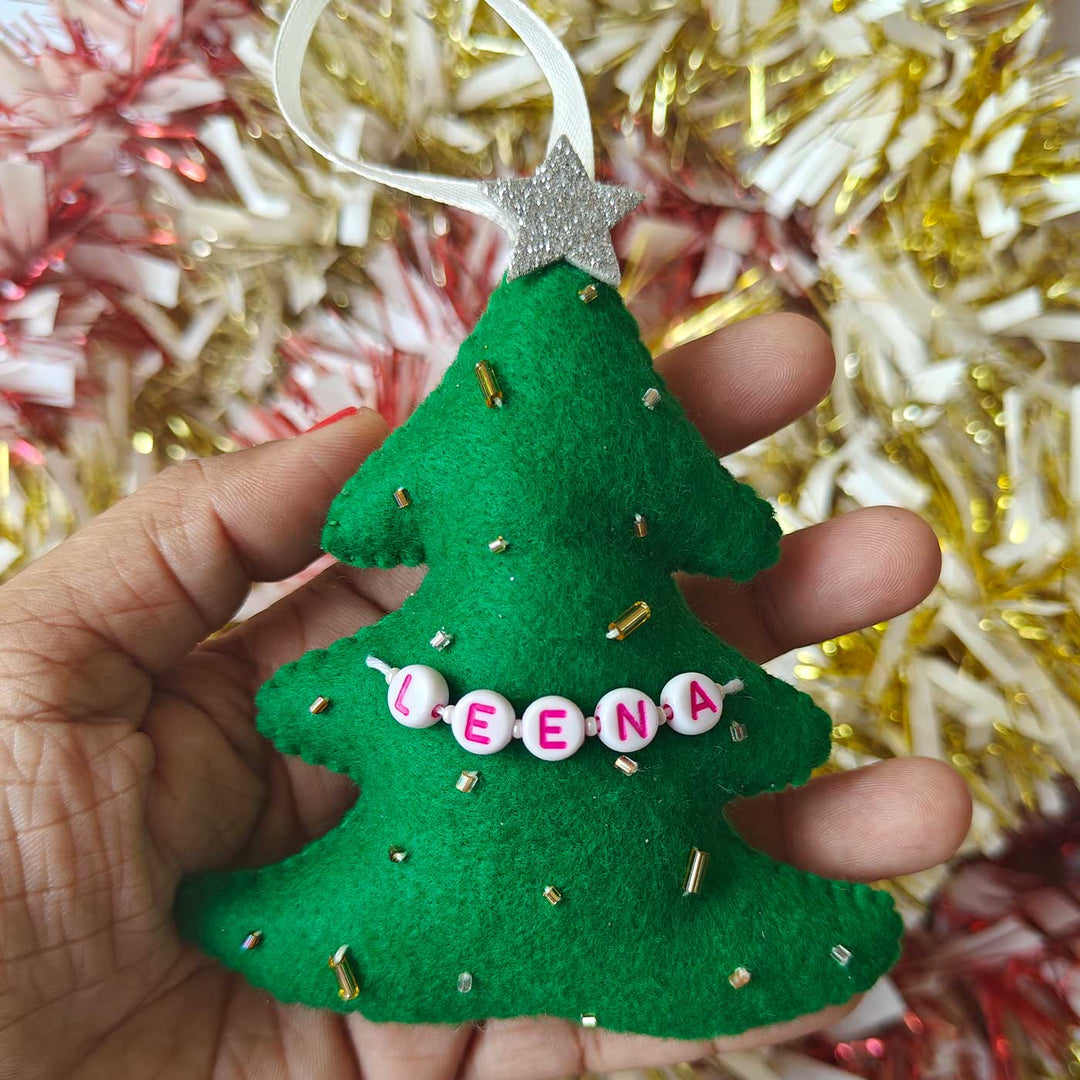 Personalized Tree Felt Ornament For Christmas Tree Decoration