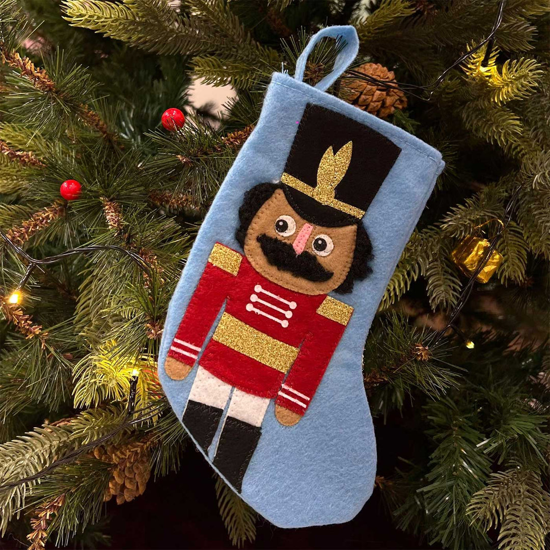 Personalized 17 Inch Large Nutcracker Felt Stockings For Christmas Decoration