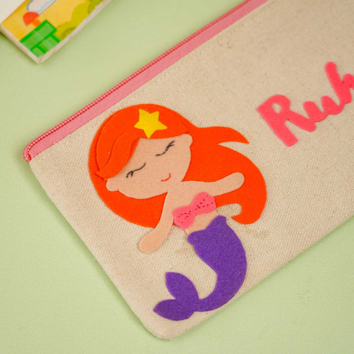 Personalized Mermaid Theme Stationary Pouch