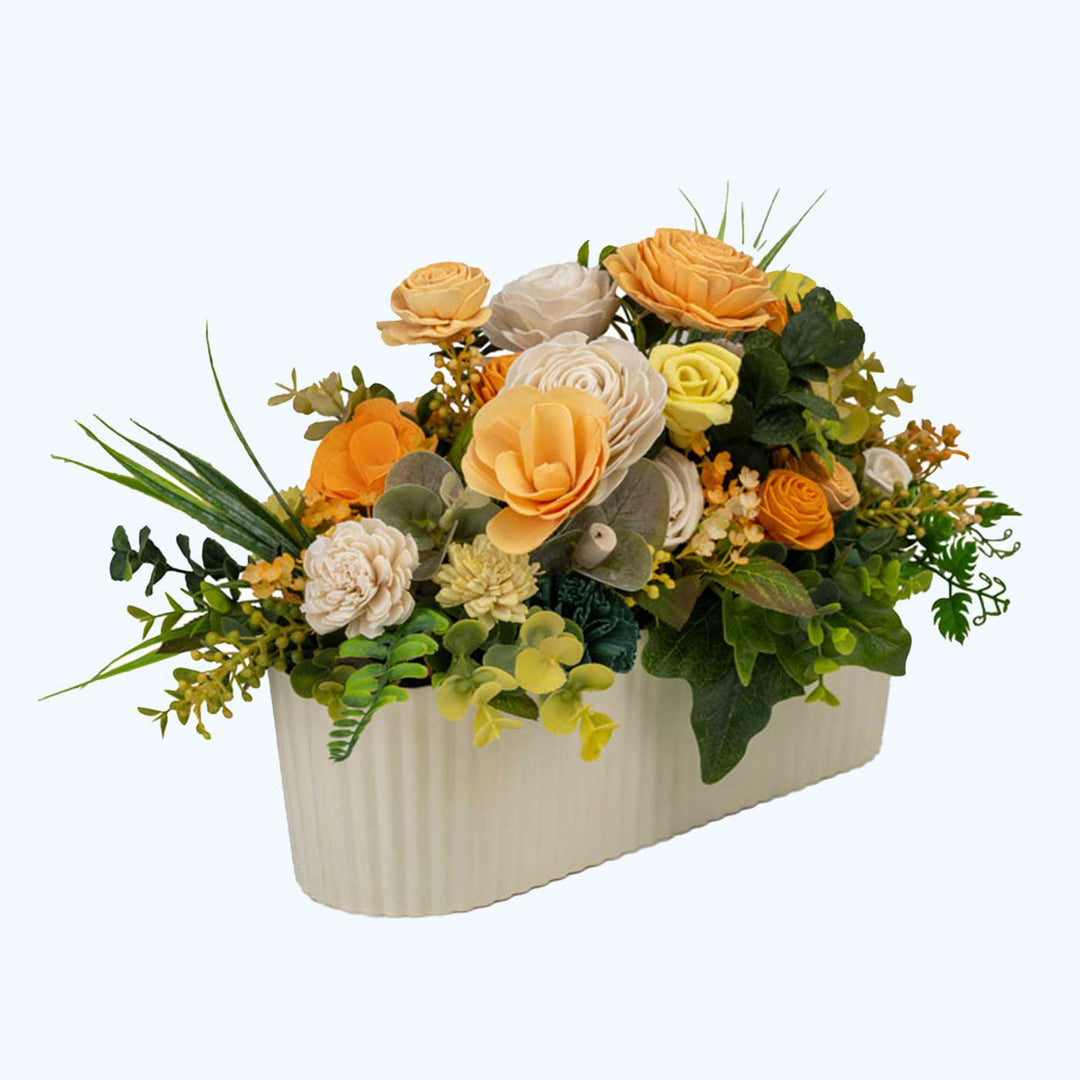 Handmade Amber Delight Shola Flower Centerpiece