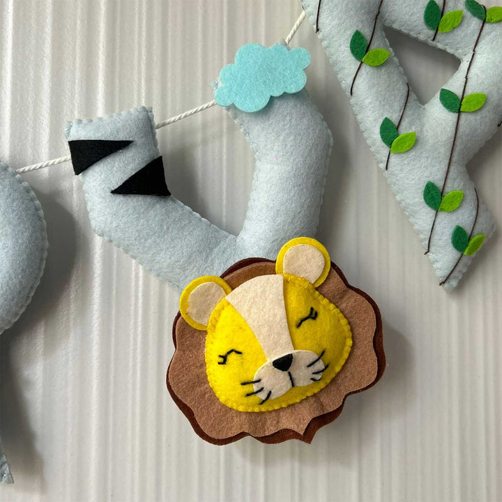 Personalized Forest Friends Theme Felt Bunting / Garland For Kids