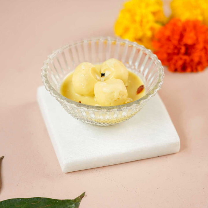 Handmade Rasmalai Glass Wax Candle