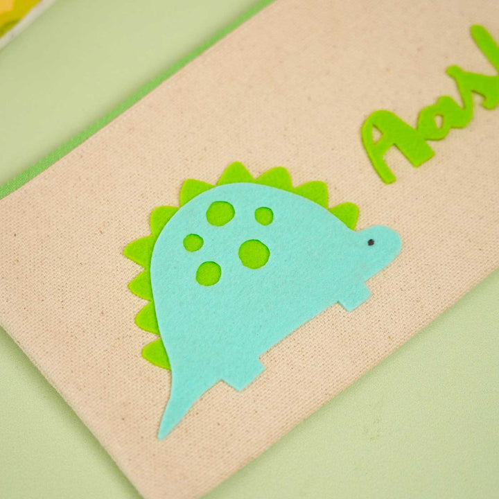 Personalized Dinosaur Theme Stationary Pouch