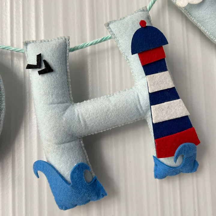 Personalized Nautical Felt Bunting / Garland For Kids