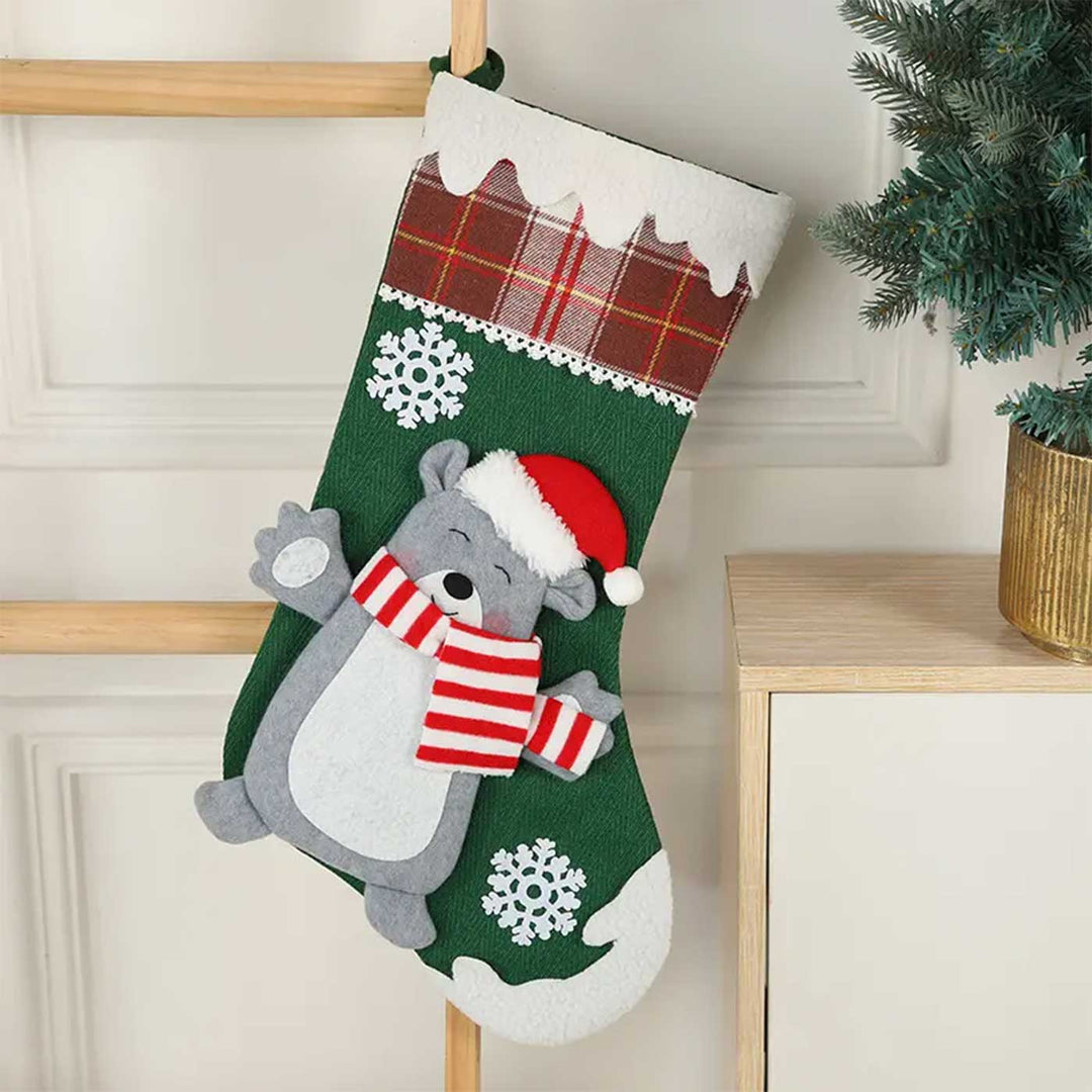 Personalized Snowflake Magic Cotton & Felt Stockings For Christmas Decoration