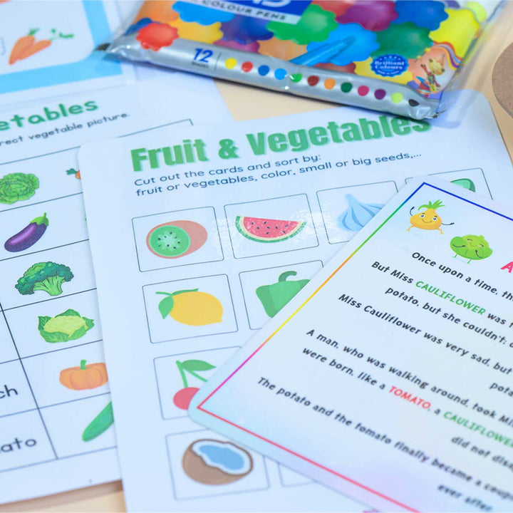 Handmade Vegetables Themed Playdough DIY Kit | Set of 10