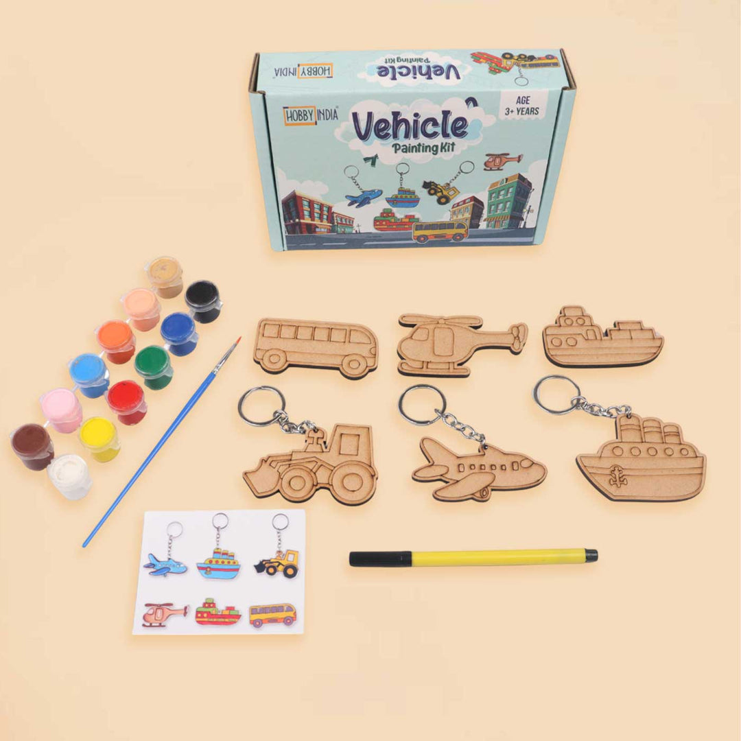 Pre Marked Vehicle Paintings MDF Wood DIY Kit