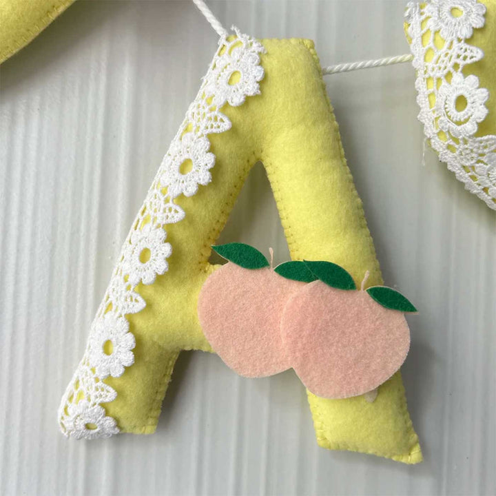 Personalized Flower Field Bunting Garland Felt Bunting / Garland For Kids