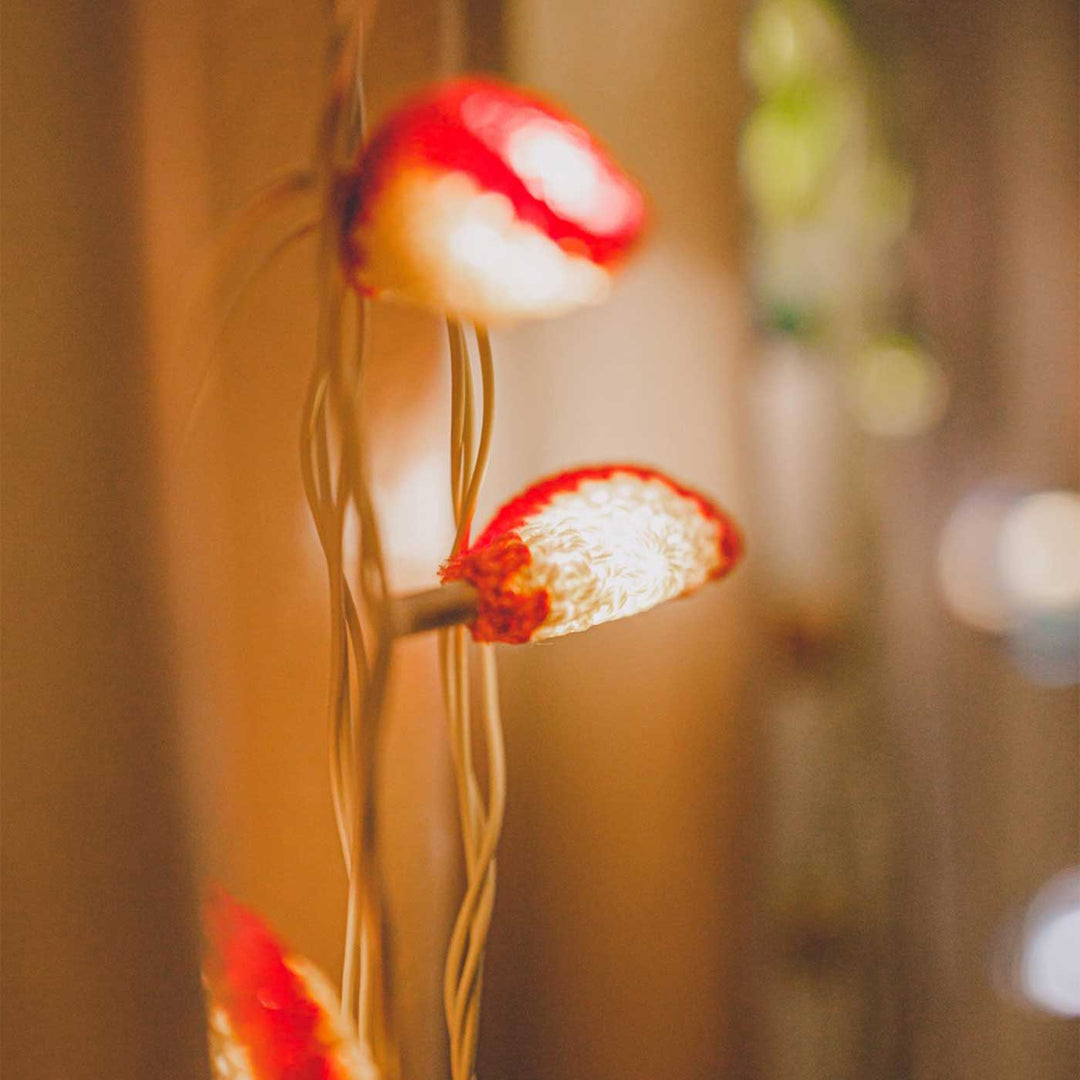 Handmade Crochet Pink Lily Bougainvillea Fairy Light